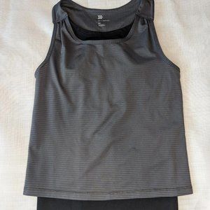 All in Motion Girls Gray‎ & Black Tank Top